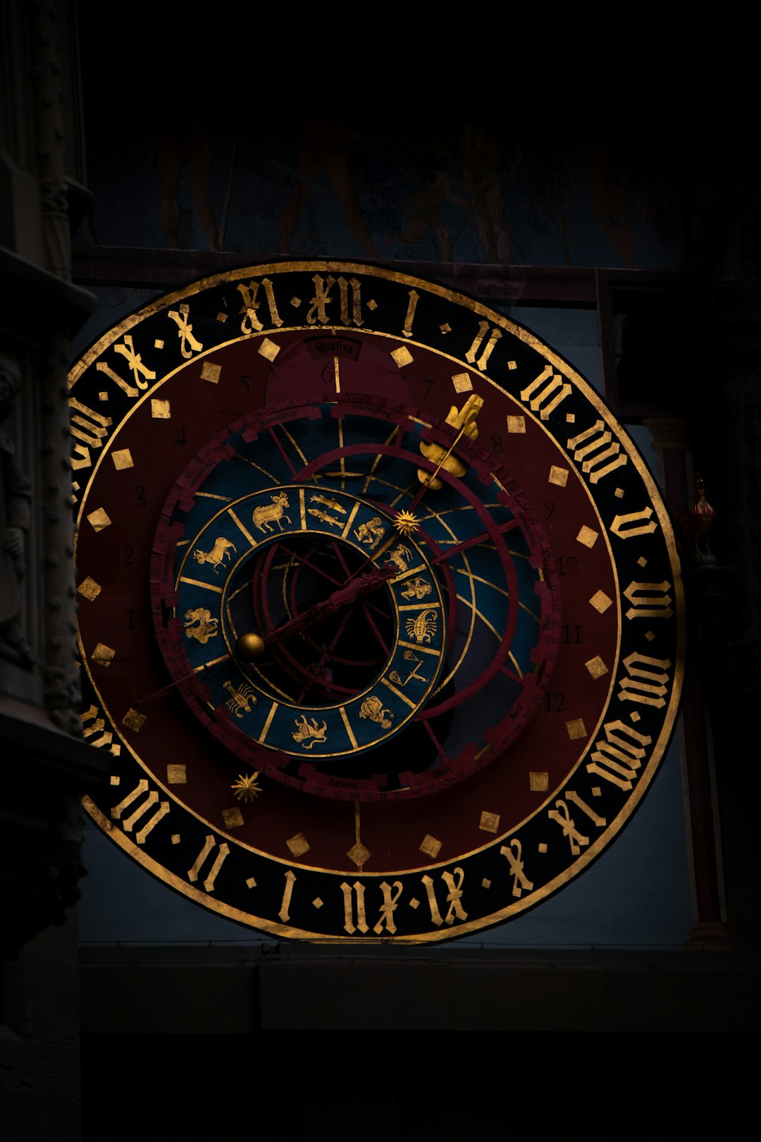 a-large-clock-with-roman-numerals-on-it
